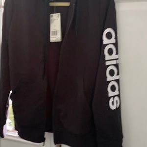 Black Adidas hooded jacket